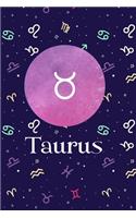 Taurus: Zodiac signs notebook 125-Blank Lined 6x9 College- Taurus Zodiac Design Journal (Taurus Zodiac Gifts) (Volume 1): (Taurus Zodiac notebook Gifts)