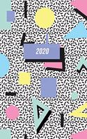 2020: Weekly Monthly Planner - 90's Memphis Pattern - 6x9 in - 2020 Organizer with Bonus Dotted Grid Pages + Inspirational Quotes + To-Do Lists