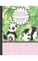 Story Journal Composition Notebook Draw & Write Half College Ruled Lines Half Blank Space