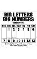 Big Letters Big Numbers 2018 Wall Calendar