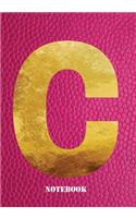 C Notebook: Letter 'c' Notebook, Composition, Exercise or Log Study Book - Pink Cover