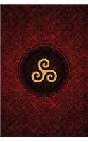 Monogram Triskele (Neopaganism) Journal: Blank Notebook Diary Log