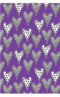 Journal Notebook Abstract Hearts Pattern 5: 110 Page Plain Blank Journal For Drawing, Writing, Doodling In Portable 6 x 9 Size.(42 My Favorite Plain Journal 2)