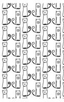 Journal Notebook For Cat Lovers Funny Tall Cats Pattern 1: 110 Page Lined and Numbered Journal With Index Pages In Portable 6 x 9 Size, Perfect For Writing, Taking Notes, List Making, Journaling and Doodling(16 Wordworthy Series Lined)