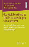 Quo Vadis Forschung Zu Schülerrückmeldungen Zum Unterricht