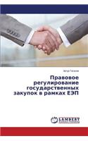 Pravovoe regulirovanie gosudarstvennykh zakupok v ramkakh EEP