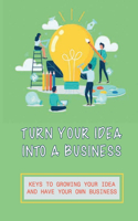 Turn Your Idea Into A Business: Keys To Growing Your Idea And Have Your Own Business: Turned Ideas For Products