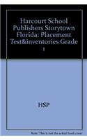 Harcourt School Publishers Storytown Florida: Placement Test&inventories Grade 1