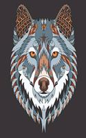 Wolf head colorfull