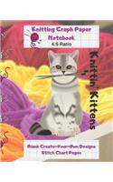 Knittin' Kittens Knitting Graph Paper Notebook Blank Create Your Own Designs Stitch Chart Pages: 8 x 10 104 Pages (CQS.0173)