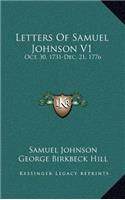 Letters of Samuel Johnson V1