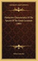 Distinctive Characteristics Of The Species Of The Genus Lecanium (1903)