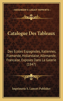 Catalogue Des Tableaux