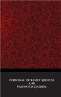 Personal Internet Address & Password Log Book