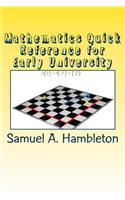 Mathematics Quick Reference for Early University