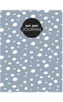 Dot Grid Notebook: Gray And White Cute Cover Dotted Notebook Paper 8.5 X 11, Bullet Journal - Dot Grid Journal Graphing Pad Drawing And Taking Notes