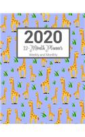 2020 12-Month Planner Weekly and Monthly