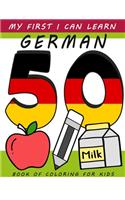 My First I Can Learn German Book of Coloring For Kids