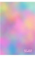 Dot Grid Journal: Colorful Neon Watercolor Bullet Journal Notebook Dot Grid Dotted Pages Small Planner Sketchbook Diary (6 X 9) Softbound Cover