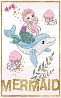 Ava Mermaid: Wide Ruled Composition Book Diary Lined Journal