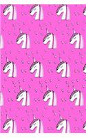 Bullet Journal Notebook Sketchy Unicorns Pattern 3: 112 Page Numbered Graph Style Grid Bullet Journal with Index Pages and Key Pages in Portable 6 X 9 Size.