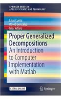 Proper Generalized Decompositions