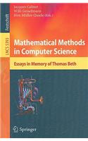 Mathematical Methods in Computer Science