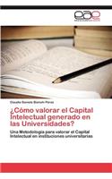 ¿Cómo valorar el Capital Intelectual generado en las Universidades?