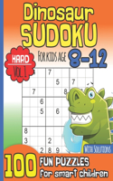 Dinosaur Sudoku for Kids Age 8-12 With Solutions