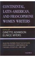Continental, Latin-American and Francophone Women Writers