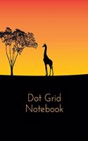 Dot Grid Notebook: Giraffe silhouette; 100 sheets/200 pages; 6 x 9