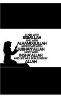 Start with Bismillah, End with Alhamdulillah, Appreciate with SUBHAN'ALLAH