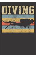 Notebook 6x9 120 Pages: College Ruled Dive Diving Diver Scuba Dive Vacation