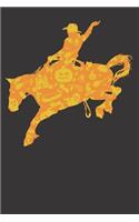 Notebook: Rodeo Horse Halloween Party Pumpkin Pattern Gift Dot Grid Dotted 6x9 120 Pages