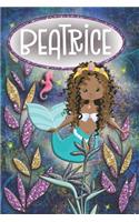 Mermaid Dreams Beatrice: Wide Ruled Composition Book Diary Lined Journal