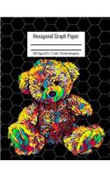 Hexagonal Graph Paper: Organic Chemistry & Biochemistry Notebook, Vibrant Teddy Bear Cover, 160 Pages (8.5 x 11 inch, 1/4 inch hexagons)