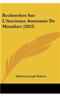 Recherches Sur L'Ancienne Ammanie De Montfort (1852)