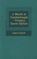 A Month at Constantinople - Primary Source Edition