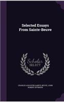 Selected Essays From Sainte-Beuve