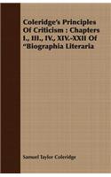 Coleridge's Principles of Criticism
