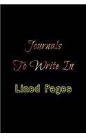 Journals To Write In Lined Pages
