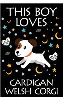 This Boy Loves Cardigan Welsh Corgi Notebook