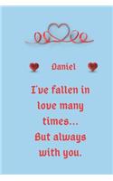 I love you Daniel notebook/journal valentine gift