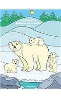 Livro para Colorir de Animais no Inverno 1 & 2