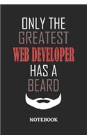Only The Greatest Webdeveloper Has A Beard Notebook