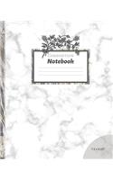 Composition Notebook: with blank pages (unlined plain book with marble cover 7.5 x 9.25 inches)