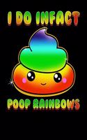 I Do Infact Poop Rainbows: Funny Pooping Rainbows Blank Sketchbook to Draw and Paint (110 Empty Pages, 8.5" x 11")