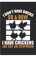 I don't have ducks or a row I have chickens and they are everywhere