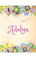 Adalyn: Personalized Name Journal Composition Notebook