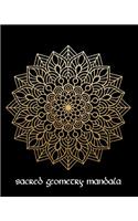 Sacred Geometry Mandala: Golden Focus Mandala Art Journal Cover, Cornell Lined Notebook . Geometric Design for Yoga, Meditation, Dream Diary or Notes for Work or School.